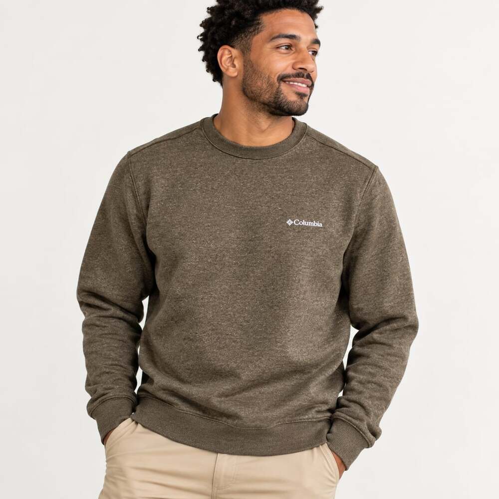 Columbia Hart Mountain II Crew Sweatshirt Size L Green Fleece